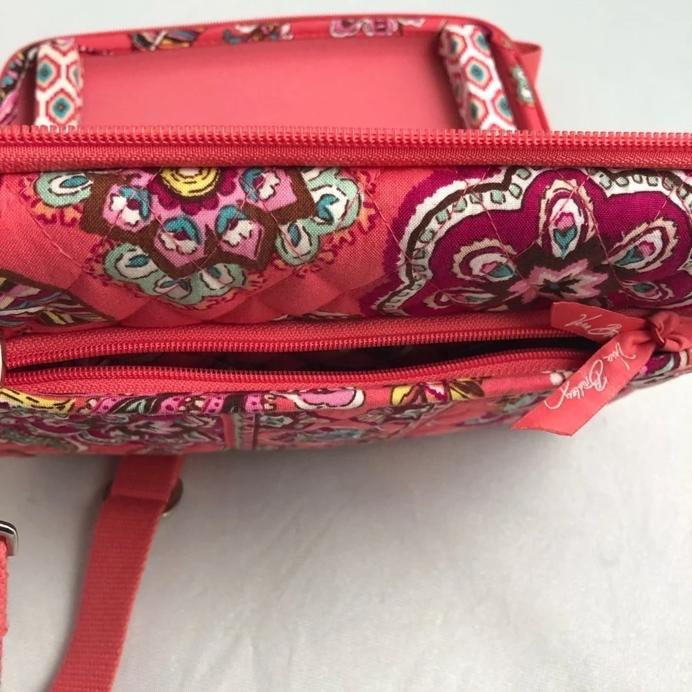 Vera Bradley Call Me Coral multicolor crossbody tablet case